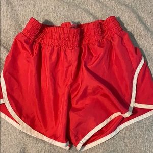 Pink athletic shorts